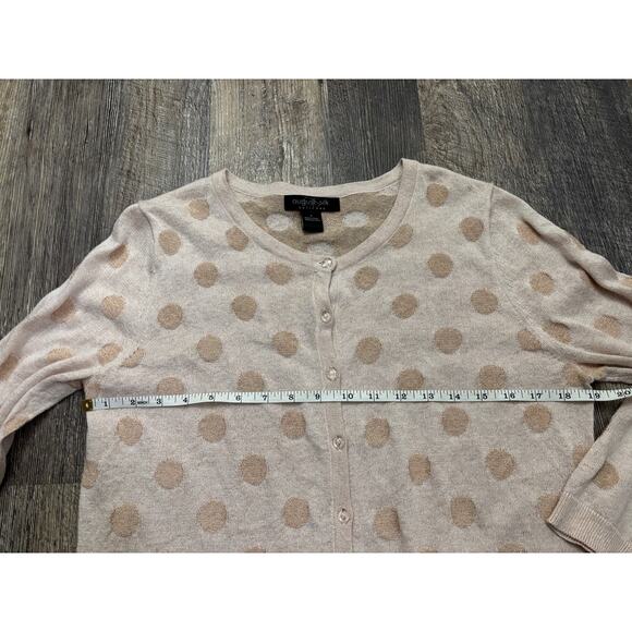 August Silk Heritage Polka Dot Cardigan Size Large - Picture 4 of 5